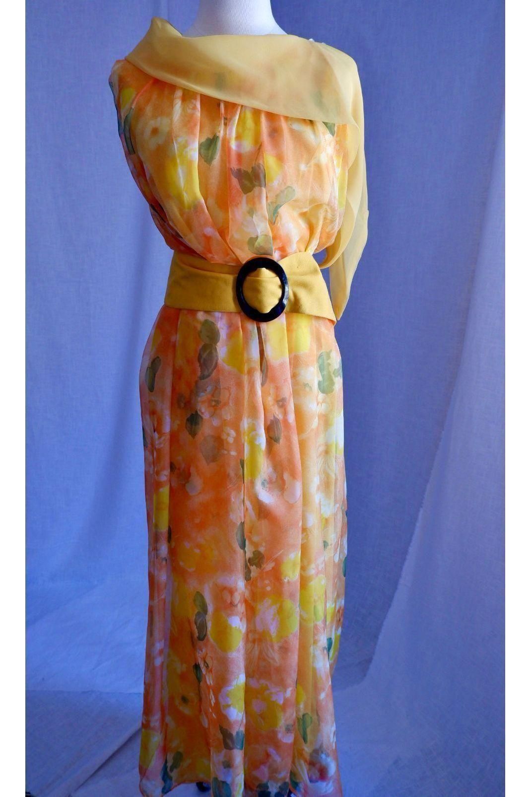 1960s-1970s Georgie Keyloun Caftan – Golden Hour Elegance S/M