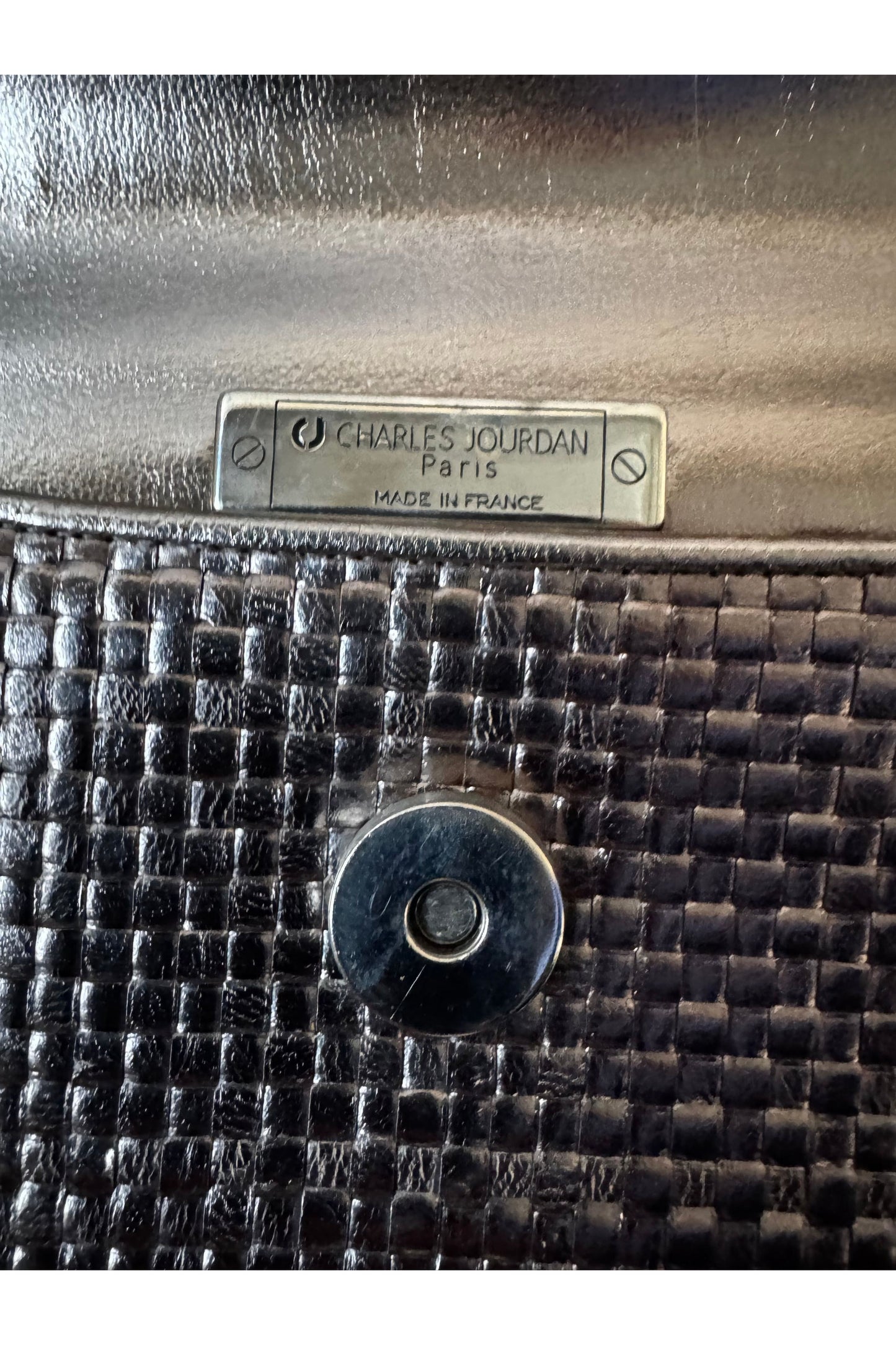 1970s Charles Jourdan Gun Metal Leather Shoulder Bag – Made in France