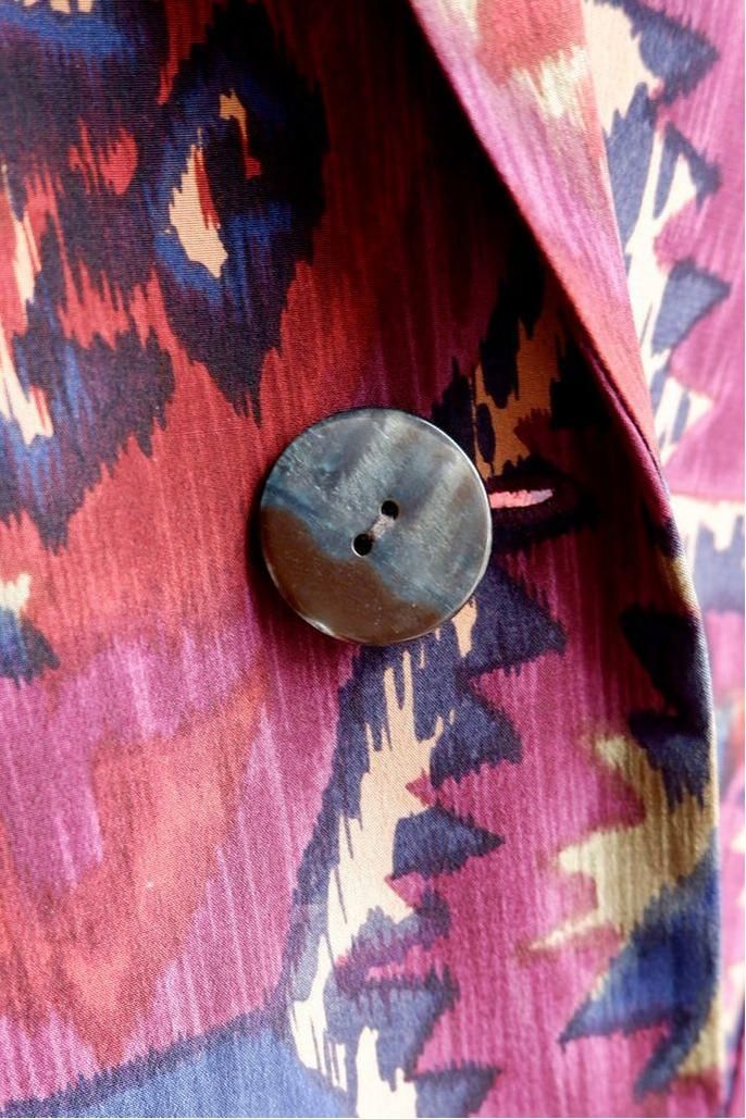 1990s Vintage Rodier Silk Blazer L