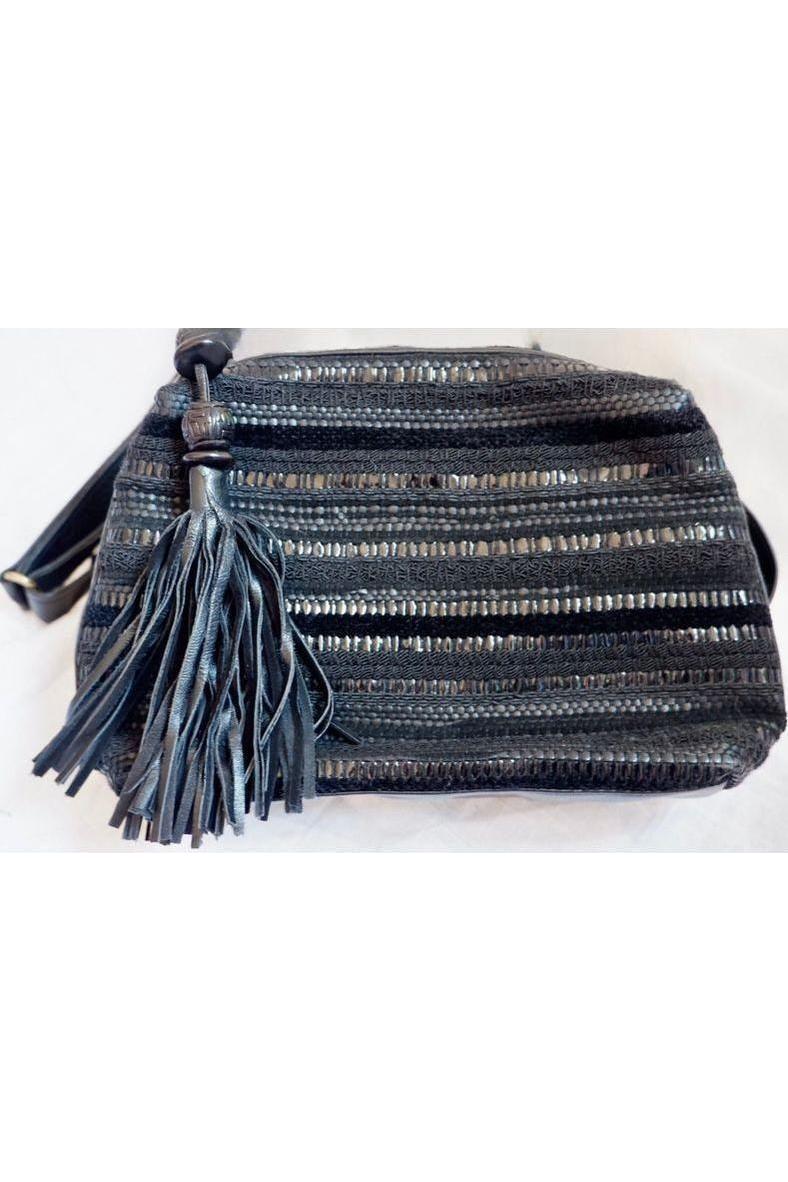 Vintage Sharif Woven & Beaded Tassel Bag
