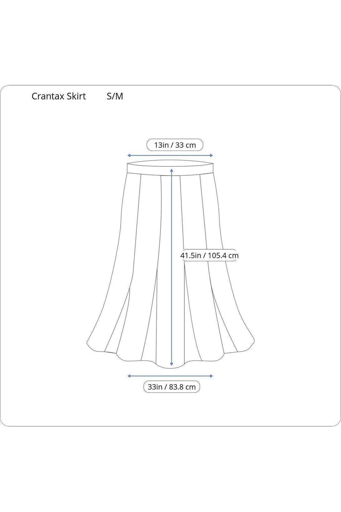 1960s Vintage Crantax Renaissance Folk Art Screenprint Skirt S/M