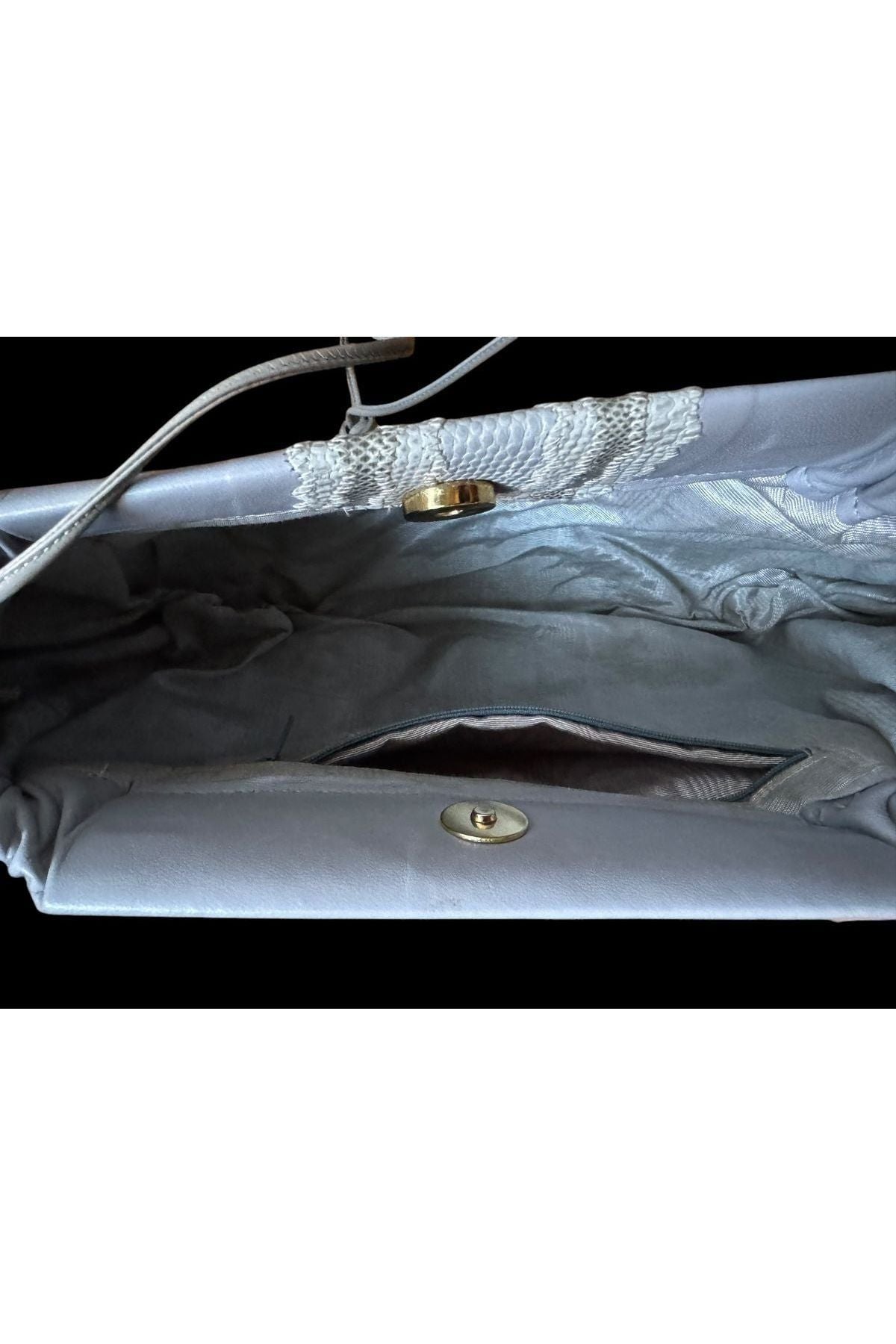 1980s Vintage Carlos Falchi Pastel Leather and Snakeskin Patchwork Purse