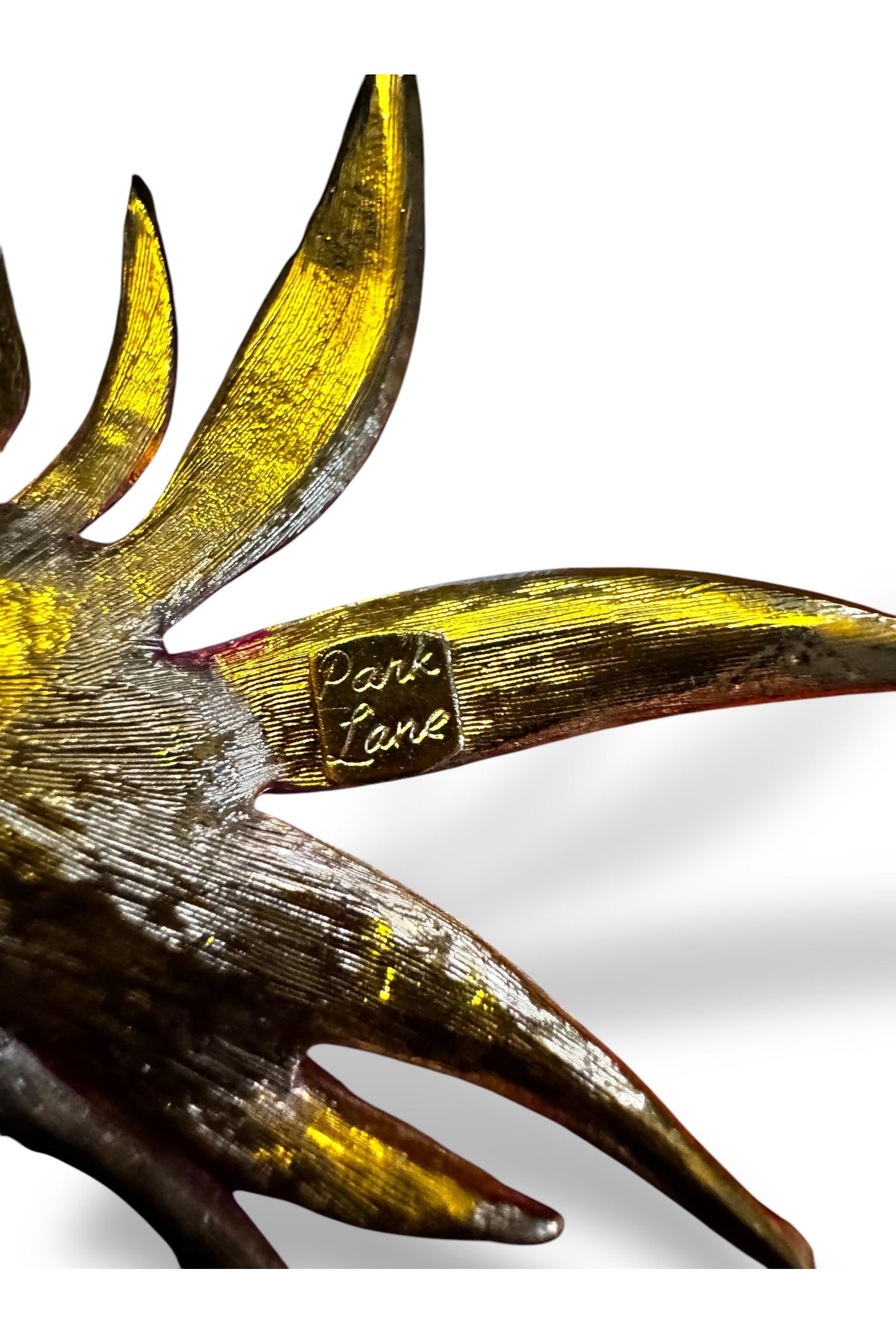 Vintage Park Lane Fuchsia Enamel Flower Brooch