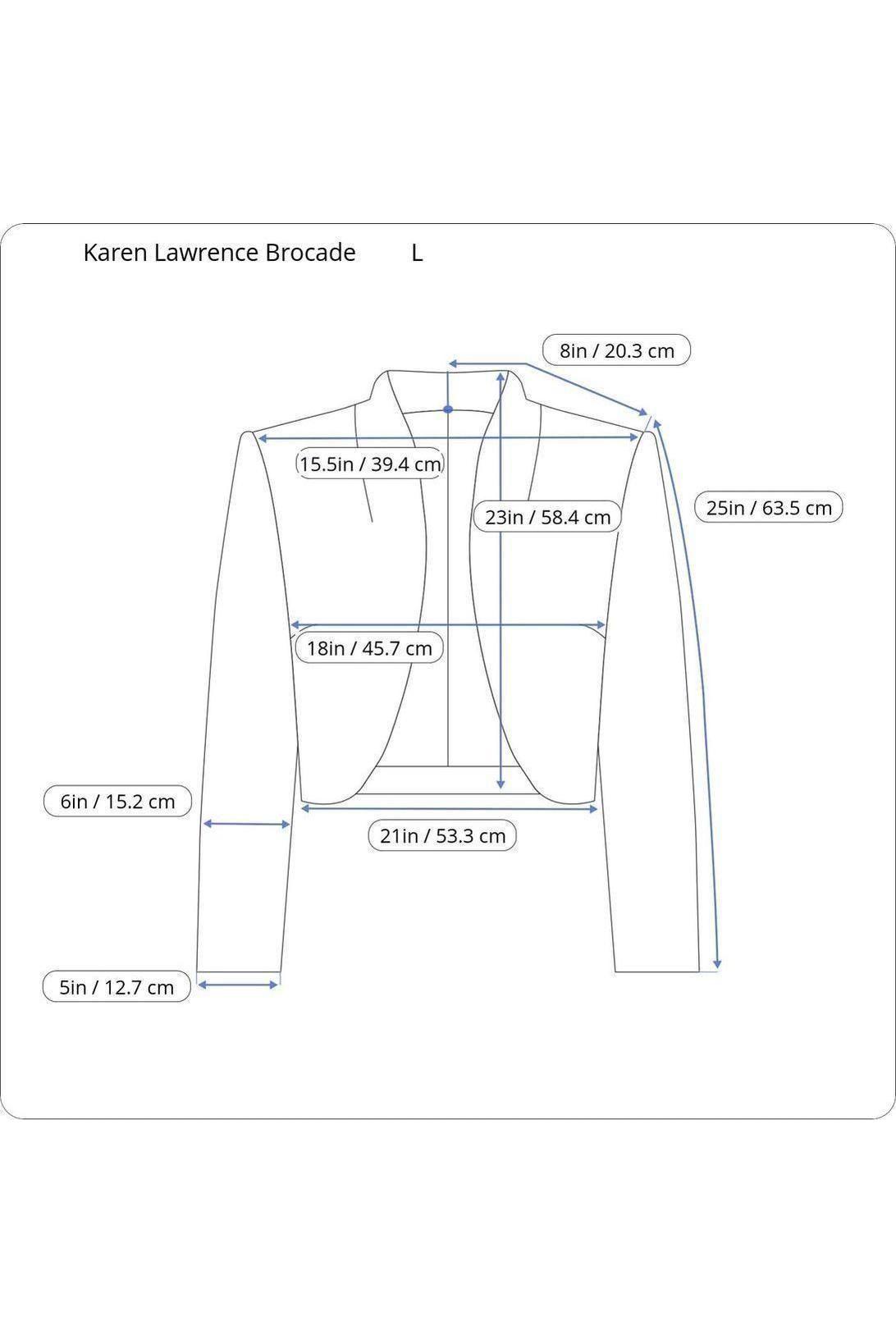 1980s Karen Lawrence Floral Brocade Jacket with Union Tags L