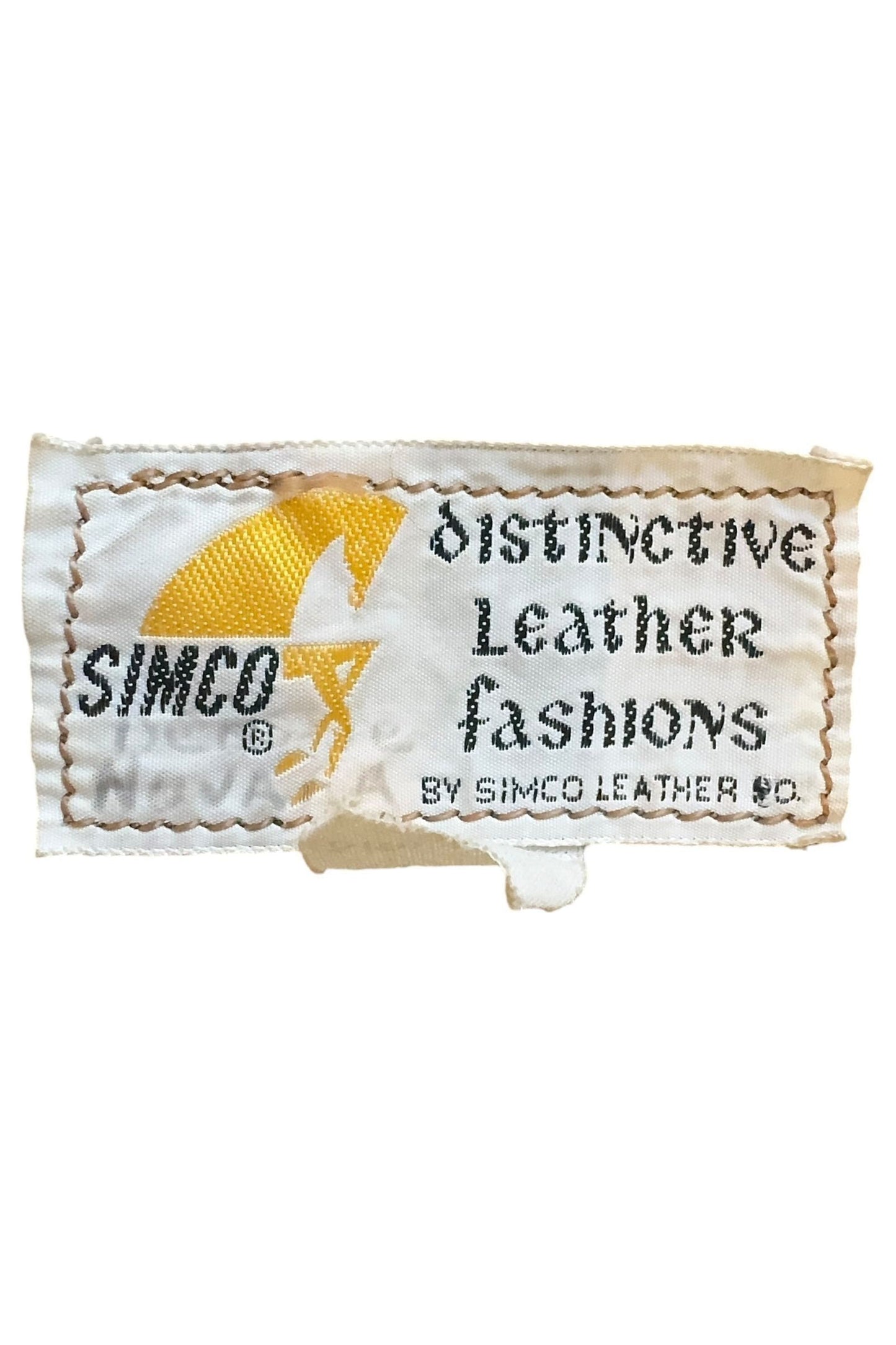 1970s Vintage Simco Leather Jacket with Fringe Detail S/M