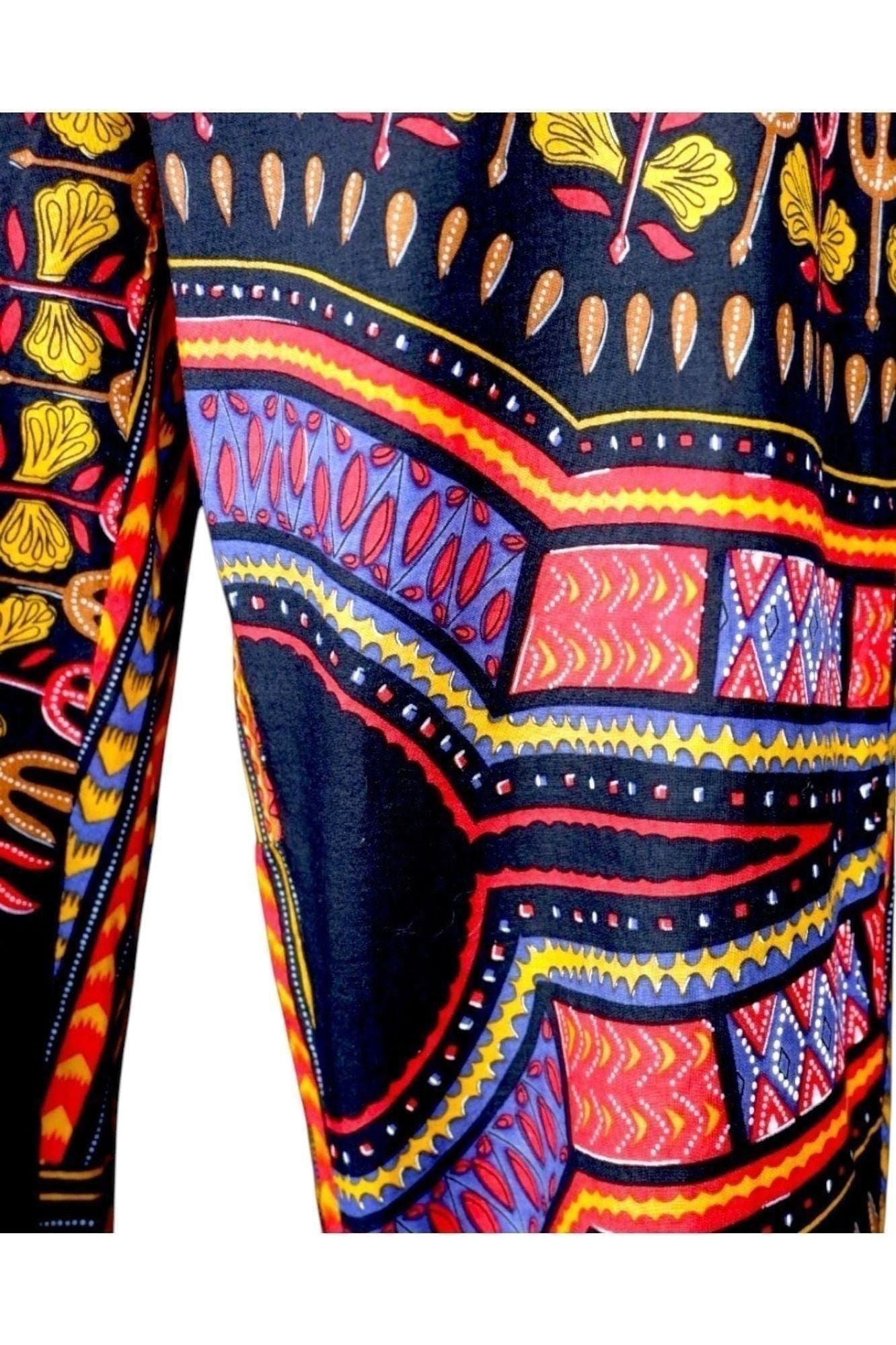 90s/y2k Vintage D & G Multicolor Geometric Print Flared Pants XS