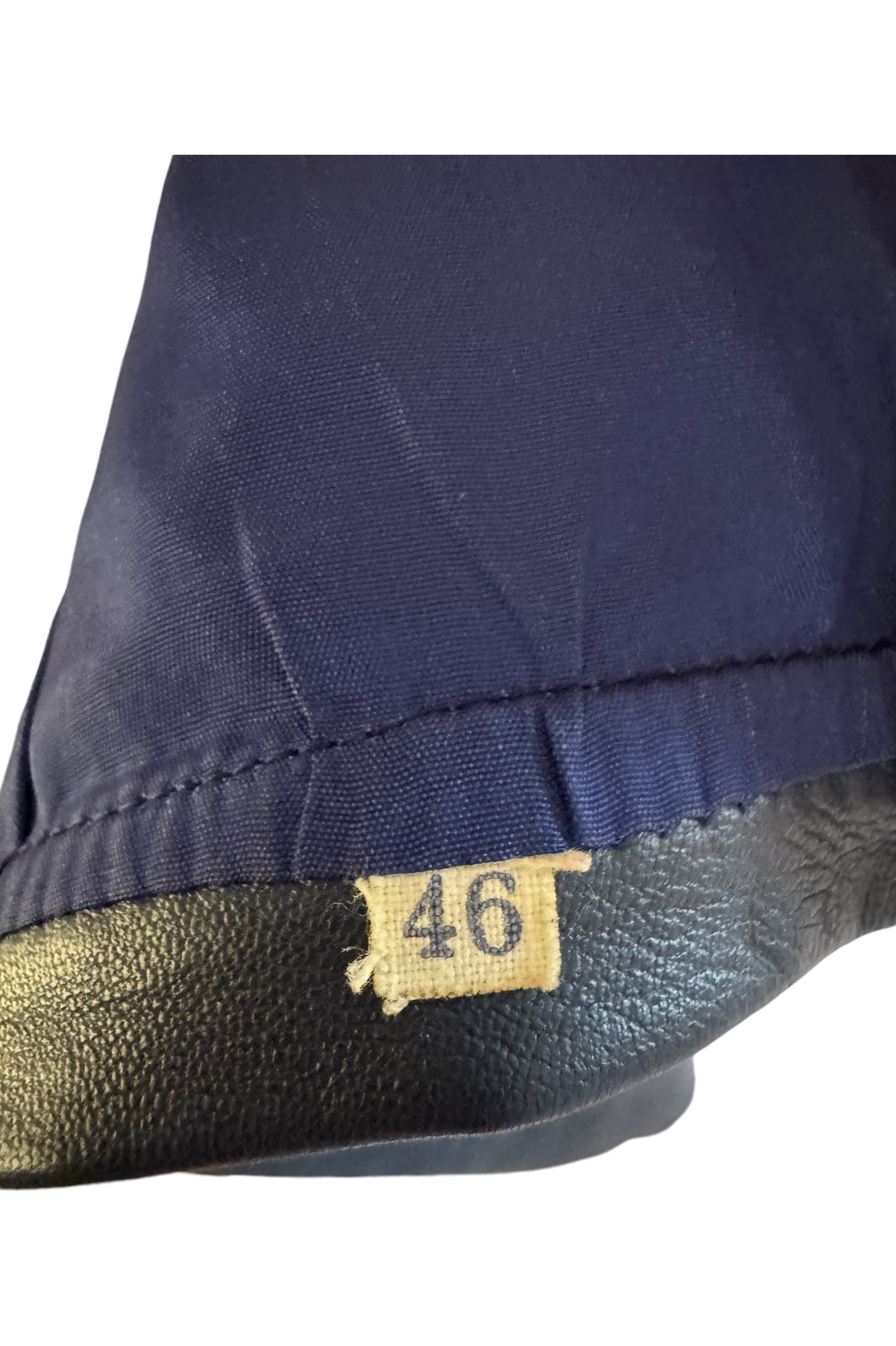 1980s Vintage Blue Leather Skirt L