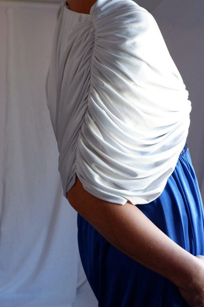 1970s/80s Draped Sequin Jumpsuit – Studio 54 Meets Goddess Glam L-XXL
