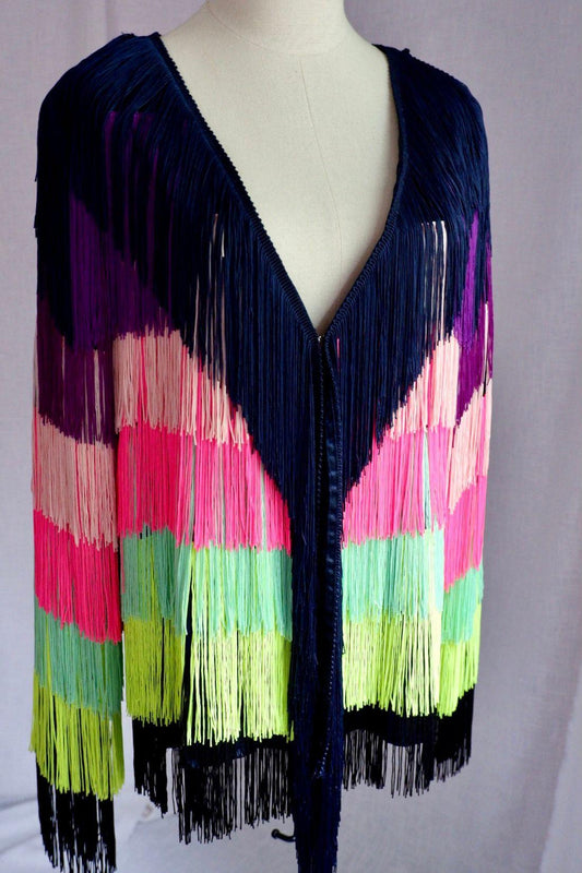 1980s/90s Rainbow Fringe Jacket