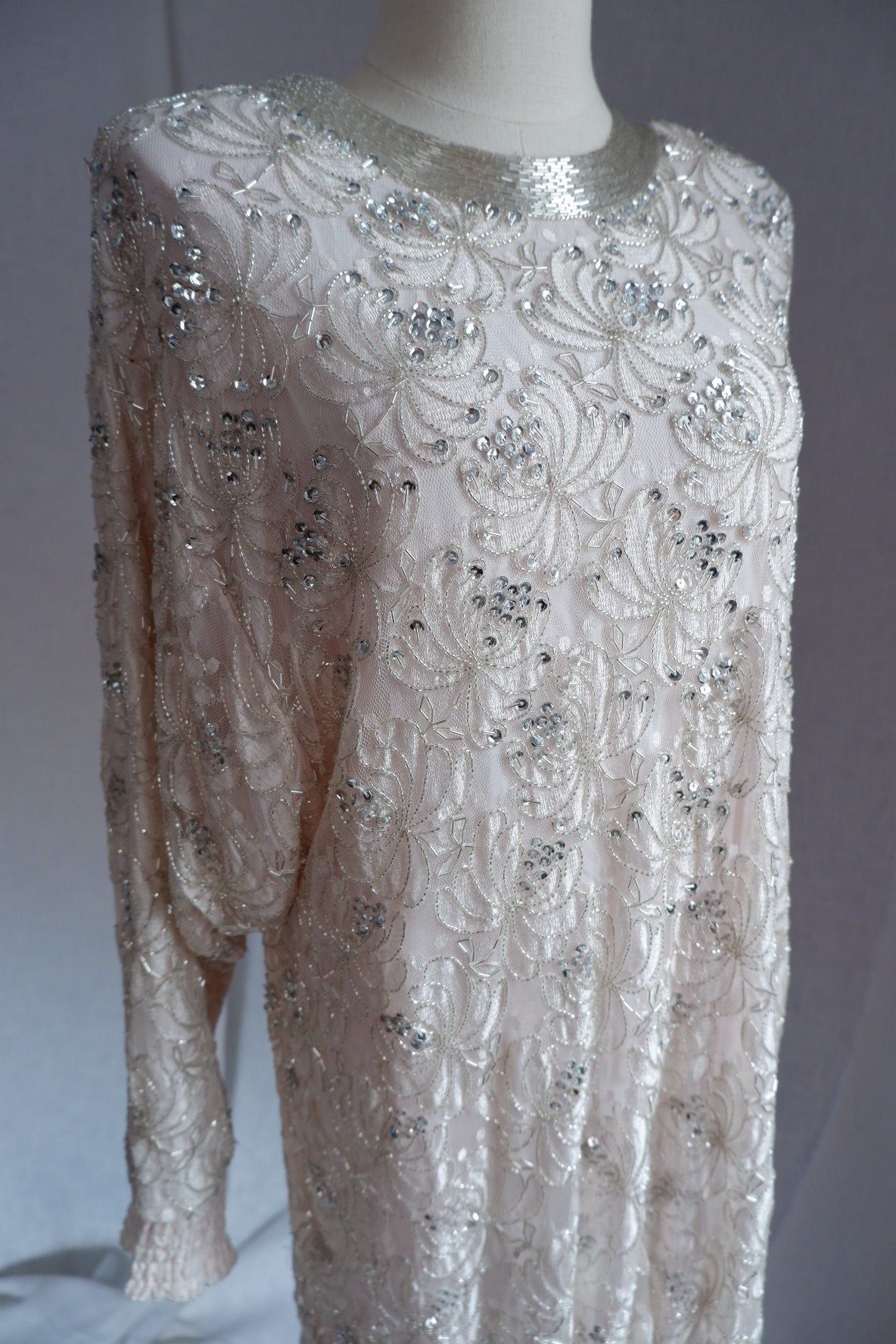 1980s Deadstock Lilli Rubin Beaded Dress – Rare Plus-Size Fit (Up to 2XL!)