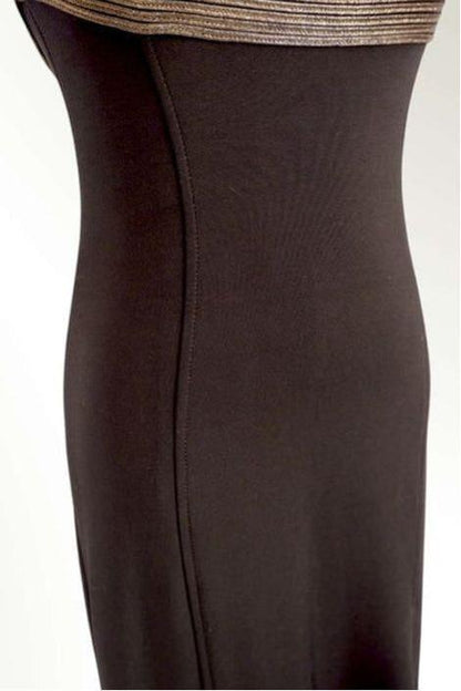 1990s Vintage Tadashi Shoji Evening Gown with Metallic Detail S
