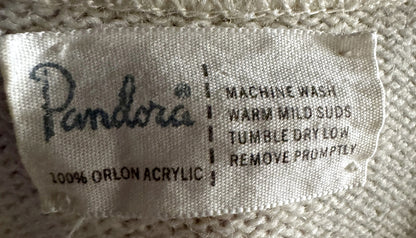 Pandora 100% Orlon acrylic label on a vintage sweater vest