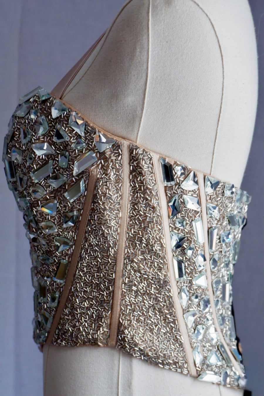 Sherri Hill crystal corset, one-of-a-kind reworked from an original gown bodice