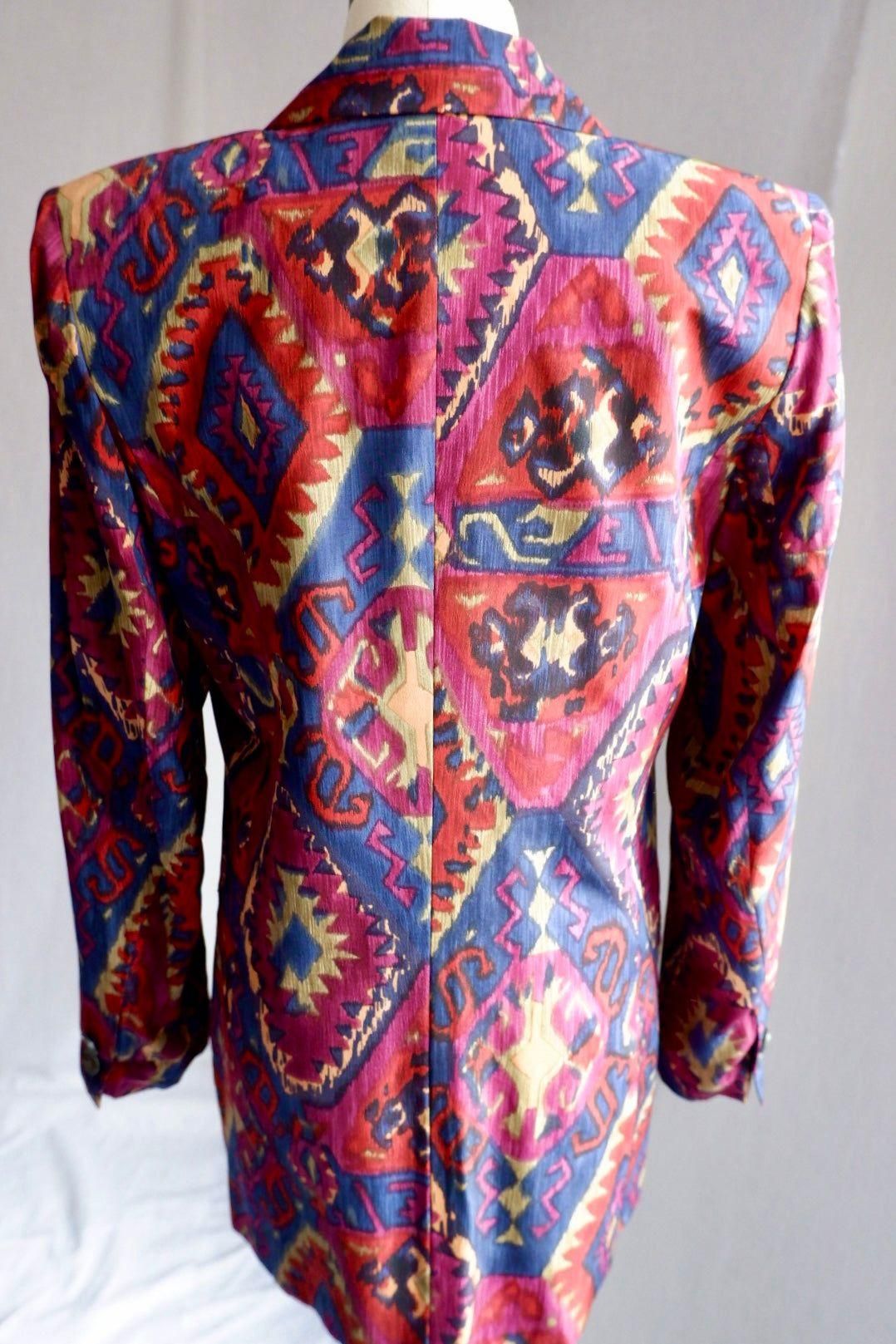 1990s Vintage Rodier Silk Blazer L