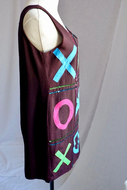 Vintage Holly Sharp XOXO Appliqué Dress (M)