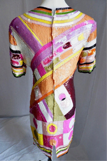 1980s Pucci-Inspired Sequin Dress