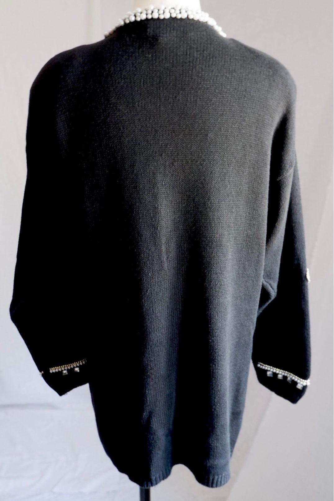 1980s Vintage Beaded Sweater or Dress M/L