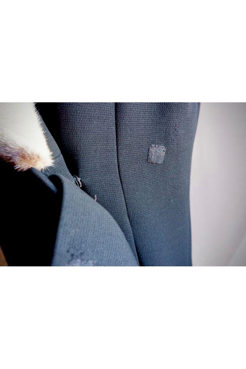 1960s Townley Swing Coat with Fur Collar & Trim M/L
