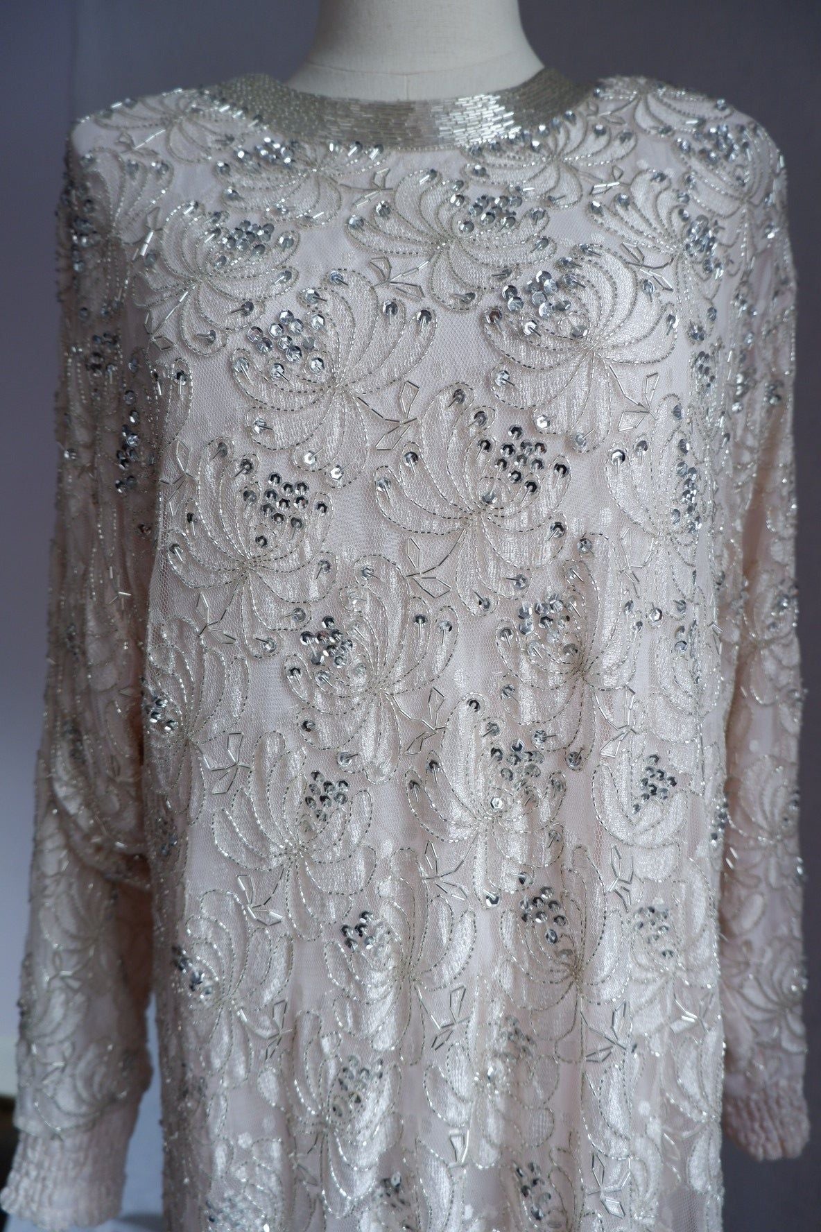 1980s Deadstock Lilli Rubin Beaded Dress – Rare Plus-Size Fit (Up to 2XL!)