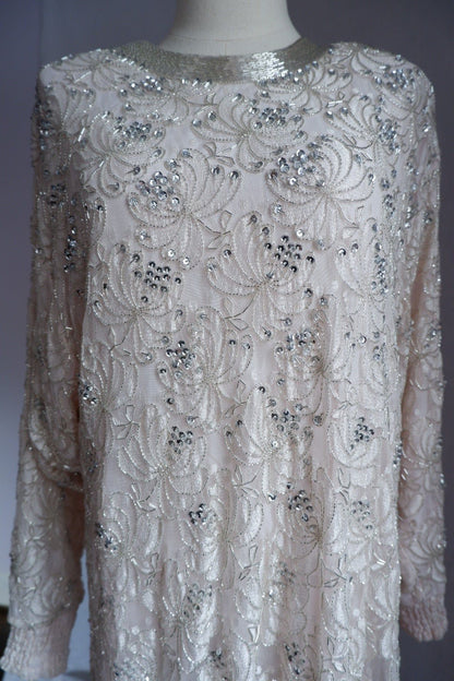 1980s Deadstock Lilli Rubin Beaded Dress – Rare Plus-Size Fit (Up to 2XL!)