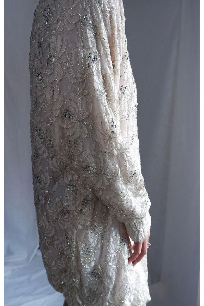 1980s Deadstock Lilli Rubin Beaded Dress – Rare Plus-Size Fit (Up to 2XL!)