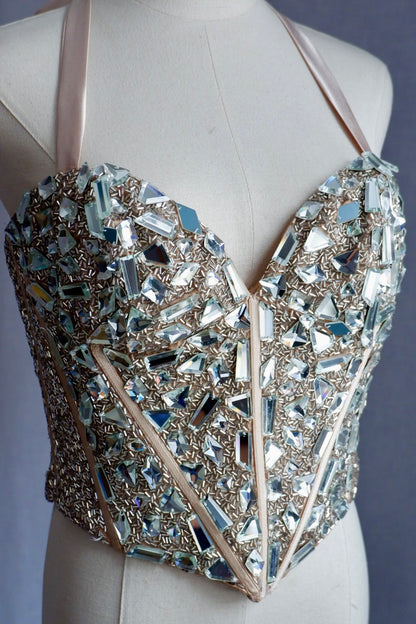 Sherri Hill crystal corset, one-of-a-kind reworked from an original gown bodice