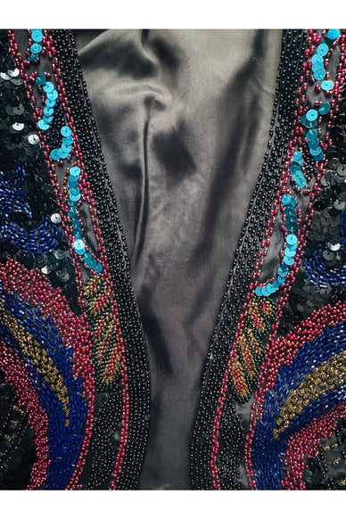 Vintage Hand Beaded Bolero Jacket- S/M