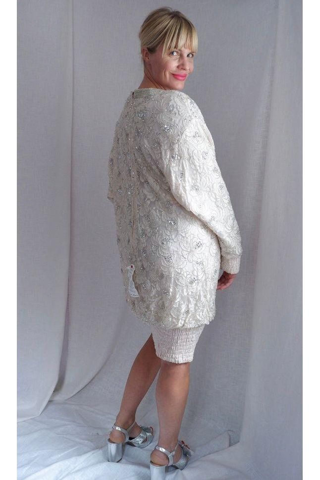 1980s Deadstock Lilli Rubin Beaded Dress – Rare Plus-Size Fit (Up to 2XL!)