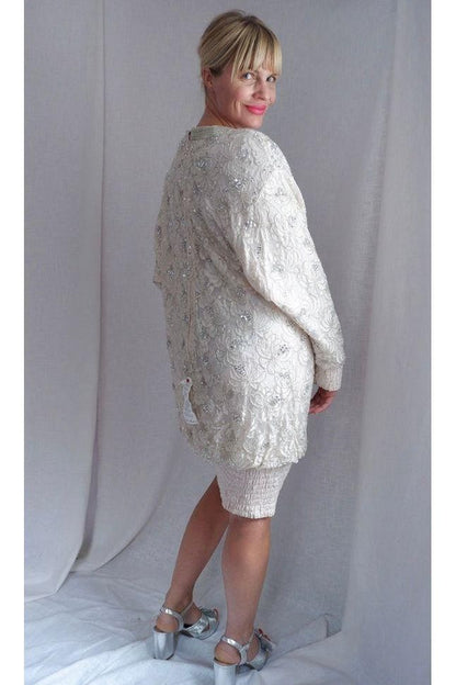 1980s Deadstock Lilli Rubin Beaded Dress – Rare Plus-Size Fit (Up to 2XL!)