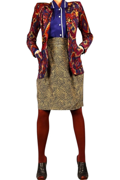 1990s Vintage Rodier Silk Blazer L