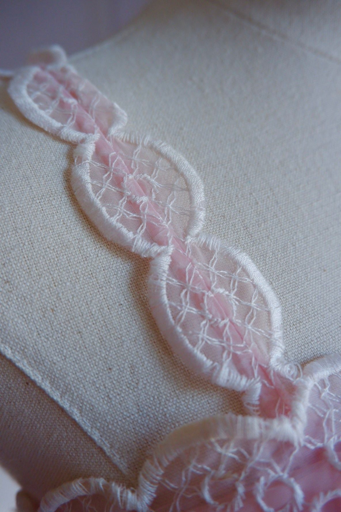 1950s Pink Lace Cupcake Dress – Tiered Ruffles & Romance