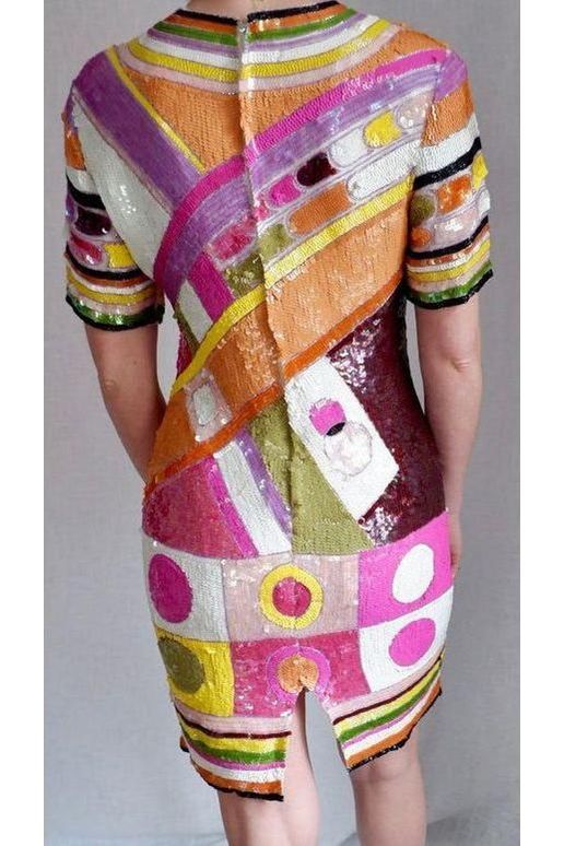 1980s Pucci-Inspired Sequin Dress