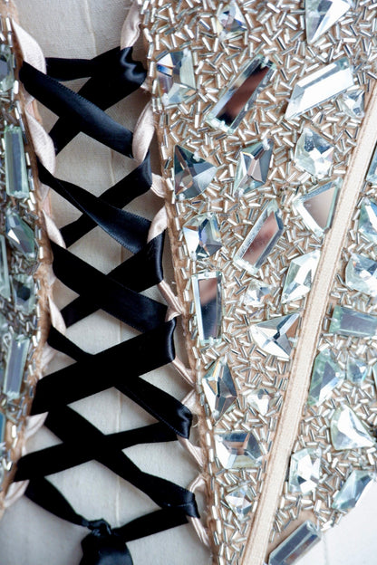 Sherri Hill crystal corset, one-of-a-kind reworked from an original gown bodice