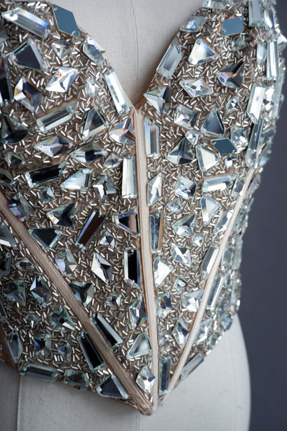 Sherri Hill crystal corset, one-of-a-kind reworked from an original gown bodice