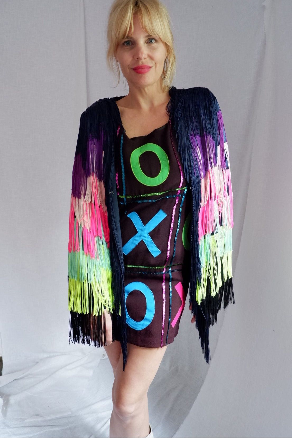 1980s/90s Rainbow Fringe Jacket