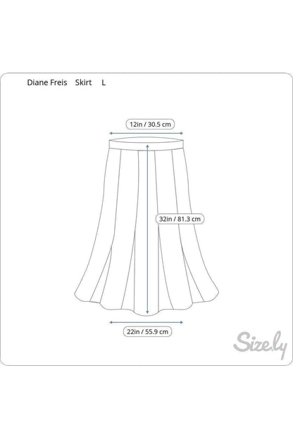1980s Vintage Diane Freis Pleated Skirt Set With Tie Waist L