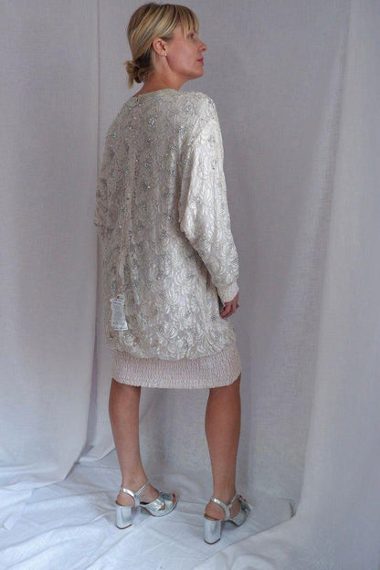 1980s Deadstock Lilli Rubin Beaded Dress – Rare Plus-Size Fit (Up to 2XL!)