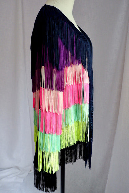 1980s/90s Rainbow Fringe Jacket