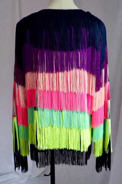 1980s/90s Rainbow Fringe Jacket