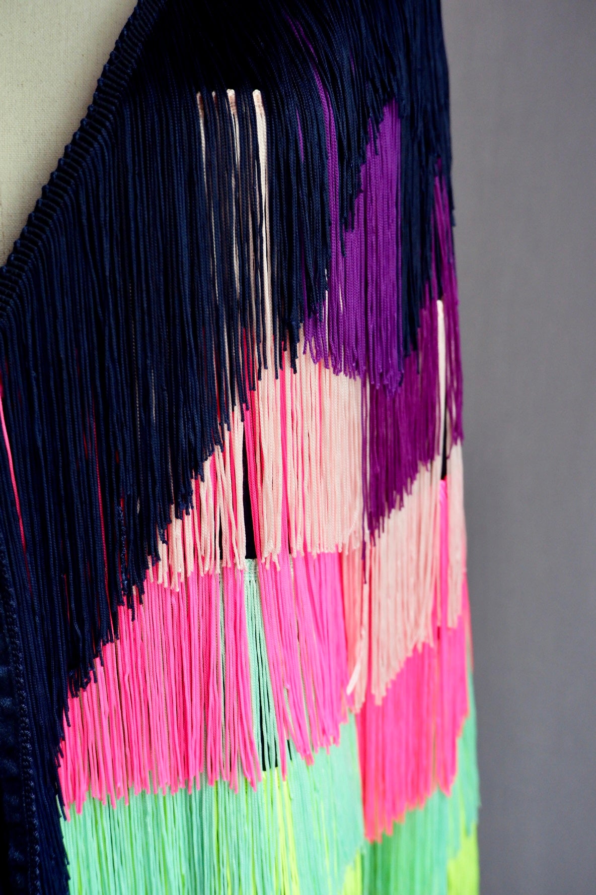 1980s/90s Rainbow Fringe Jacket