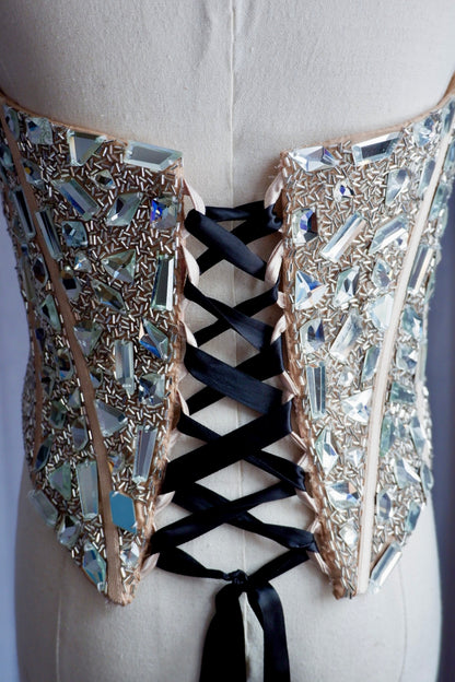 Sherri Hill crystal corset, one-of-a-kind reworked from an original gown bodice