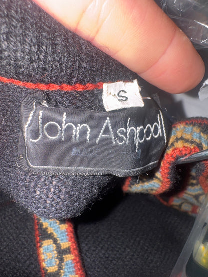 John Ashpool label, size S, on a vintage knit duster