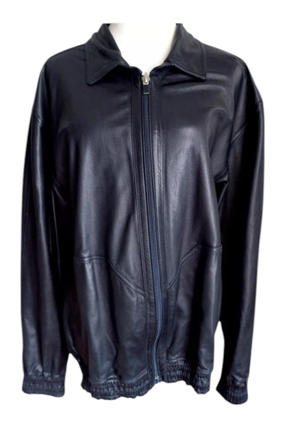 Rare Zilli Black Lambskin Leather Jacket – Unlined Single-Cut Hide (Amphiboles Paris Exclusive)