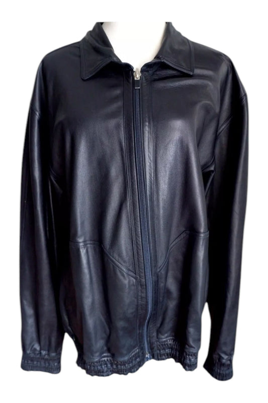Rare Zilli Black Lambskin Leather Jacket – Unlined Single-Cut Hide (Amphiboles Paris Exclusive)