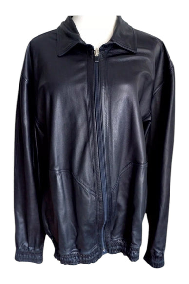 Zilli leather jacket 極上 ラムスキン フランス製 シルク Rare Zilli Black Lambskin Leather Jacket – Unlined Single-Cut Hide