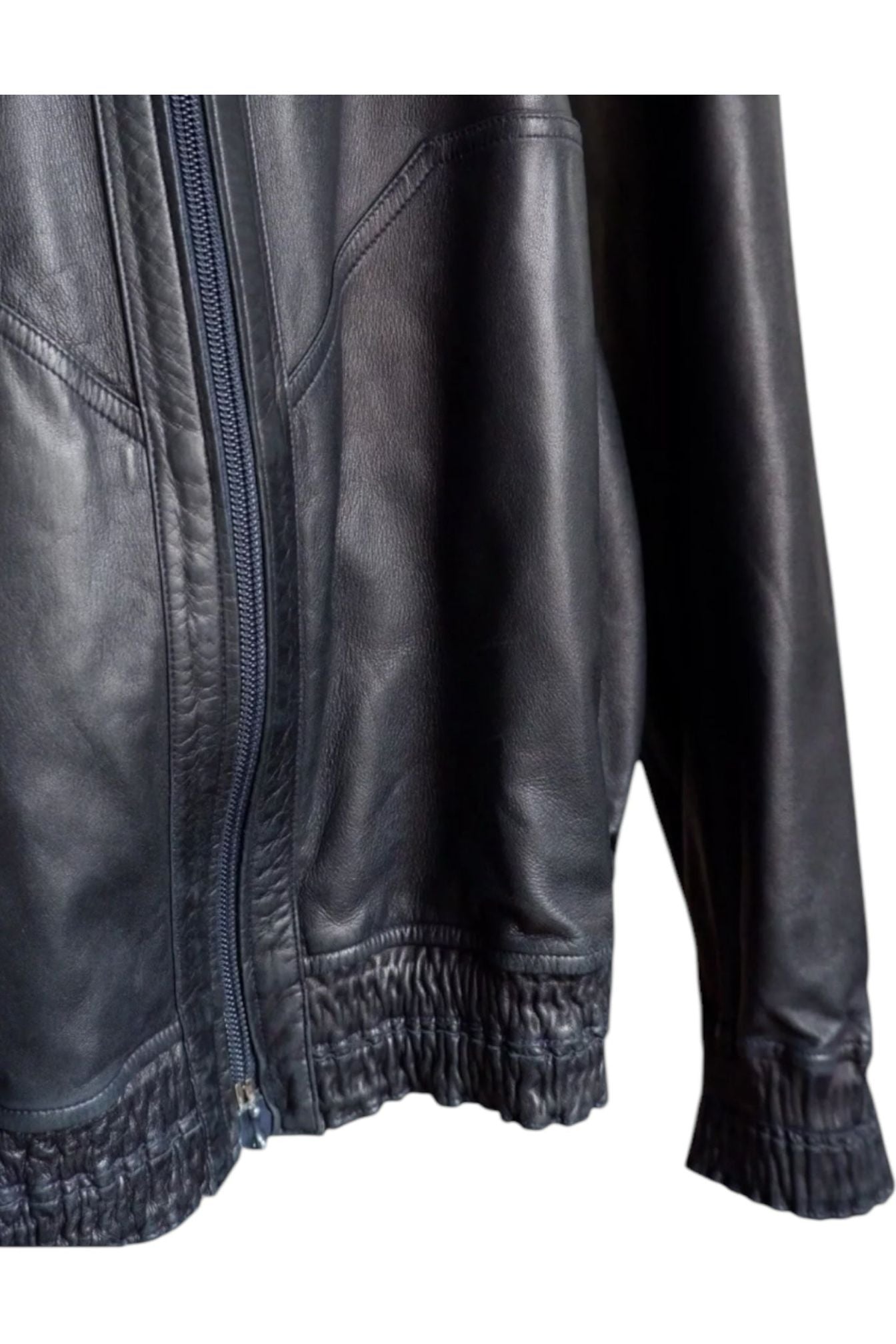 Rare Zilli Black Lambskin Leather Jacket – Unlined Single-Cut Hide (Amphiboles Paris Exclusive)