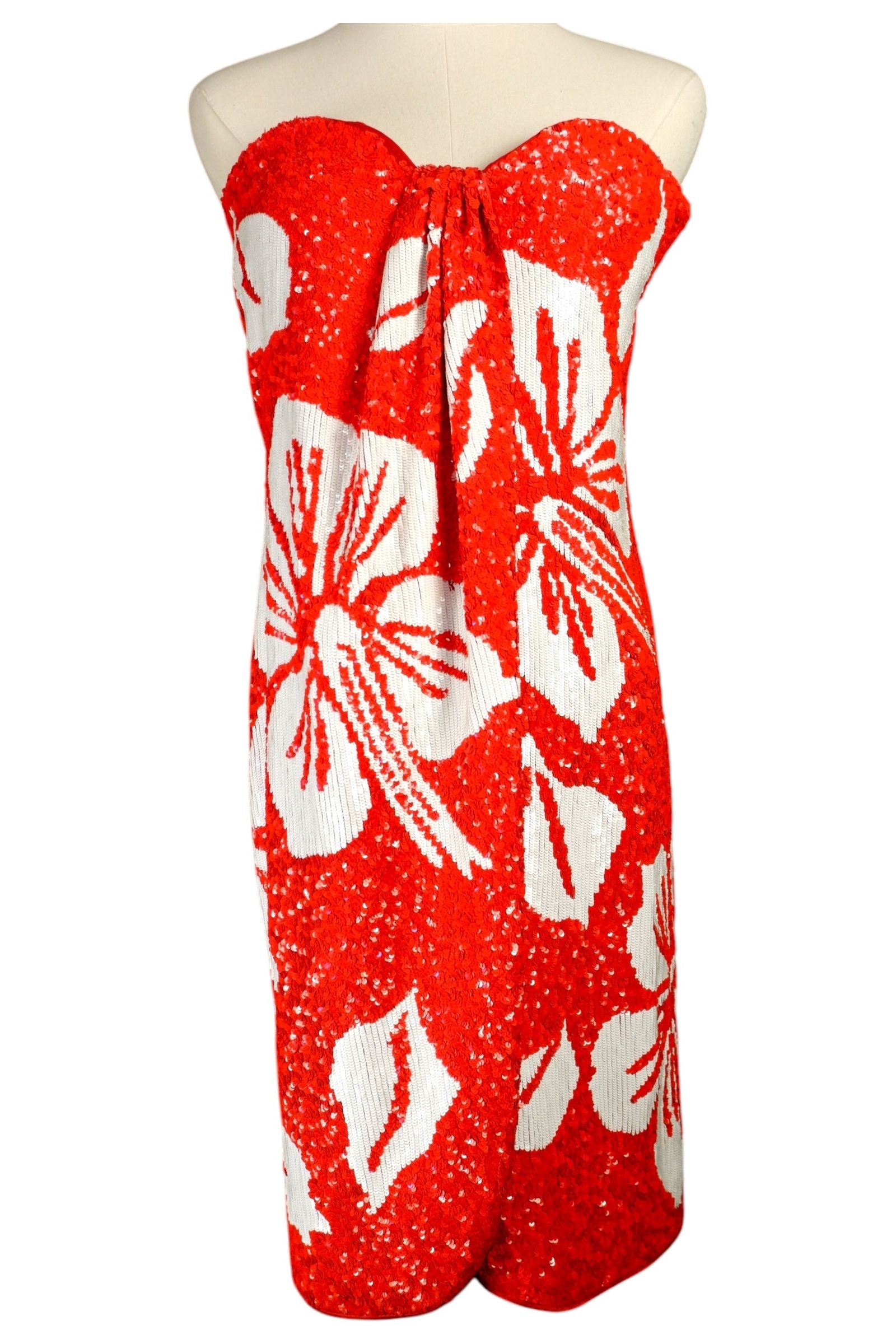 1991 Valentino Haute Couture Red Sequin Mini Dress – Paris Runway Closing Piece
