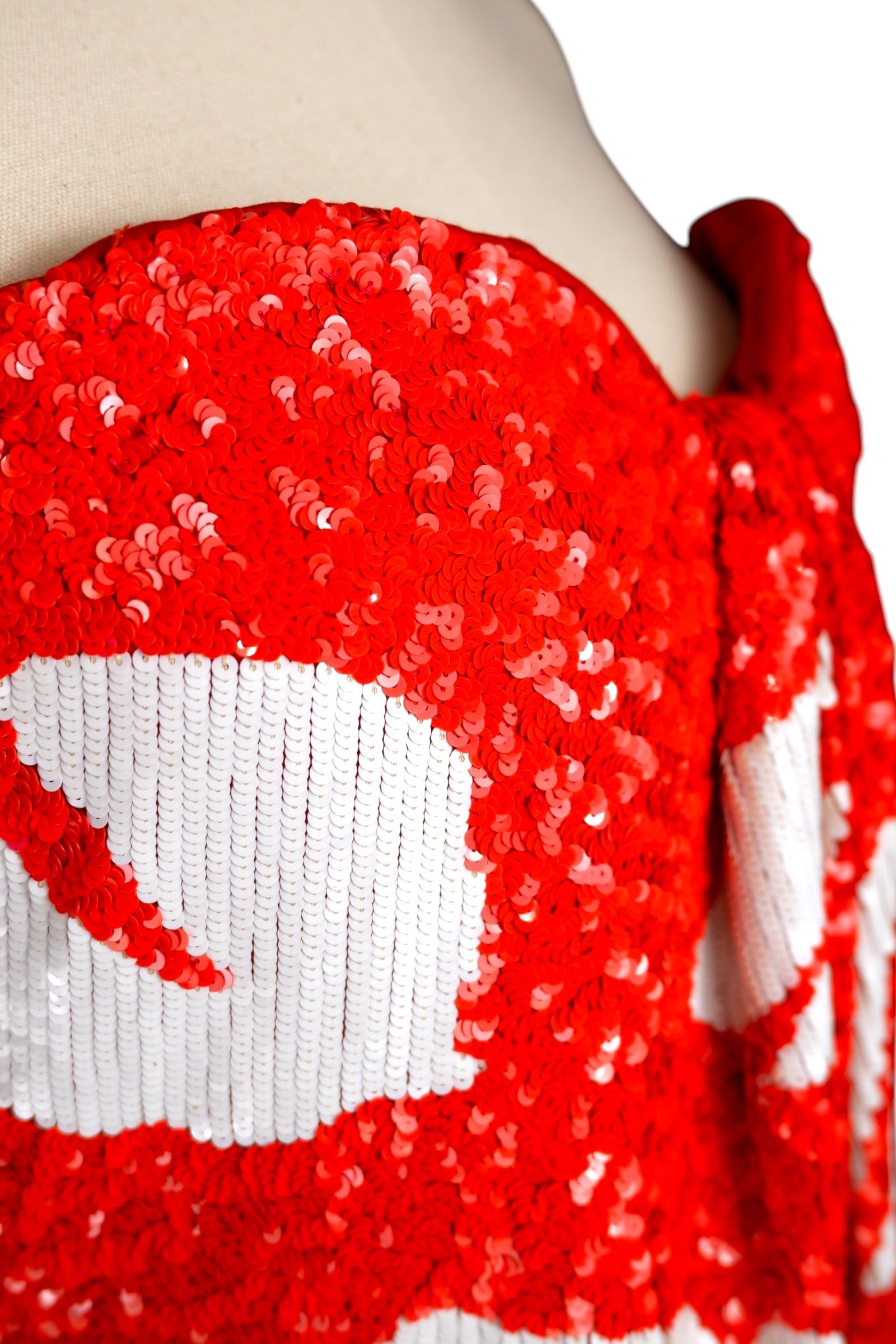 1991 Valentino Haute Couture Red Sequin Mini Dress – Paris Runway Closing Piece