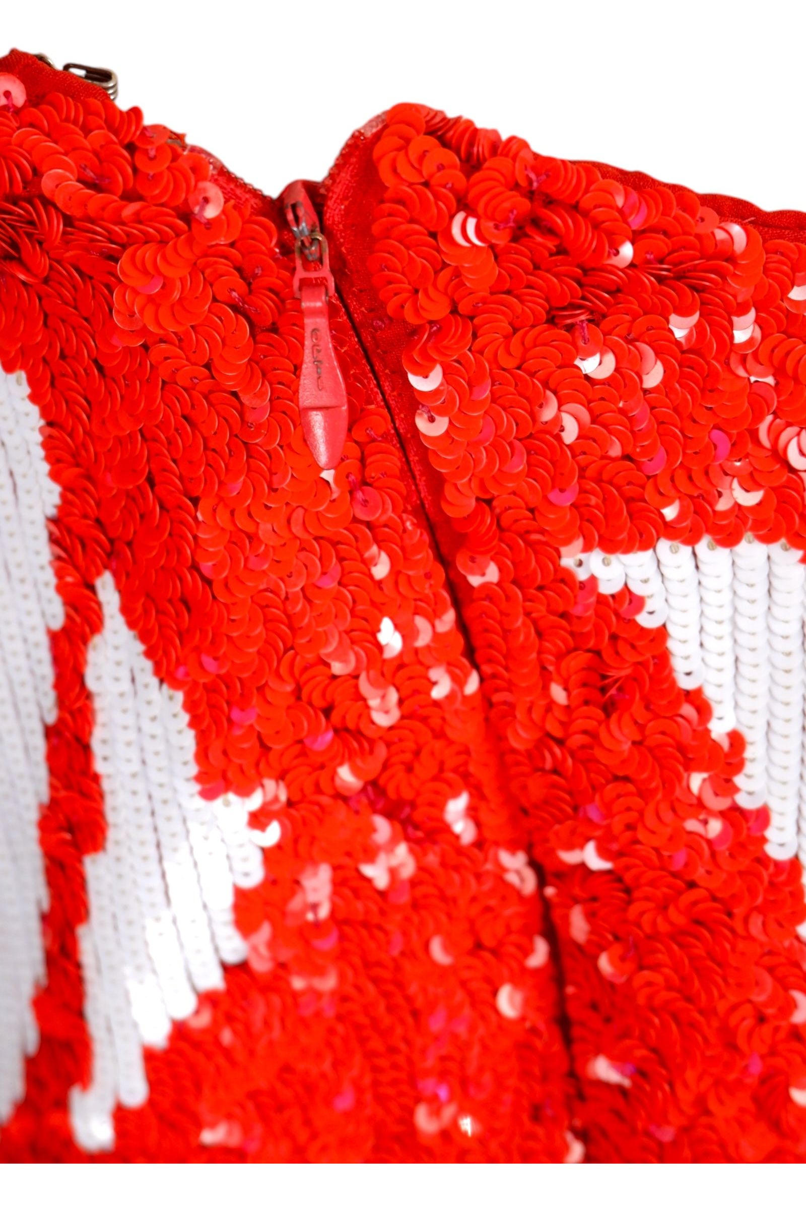 1991 Valentino Haute Couture Red Sequin Mini Dress – Paris Runway Closing Piece