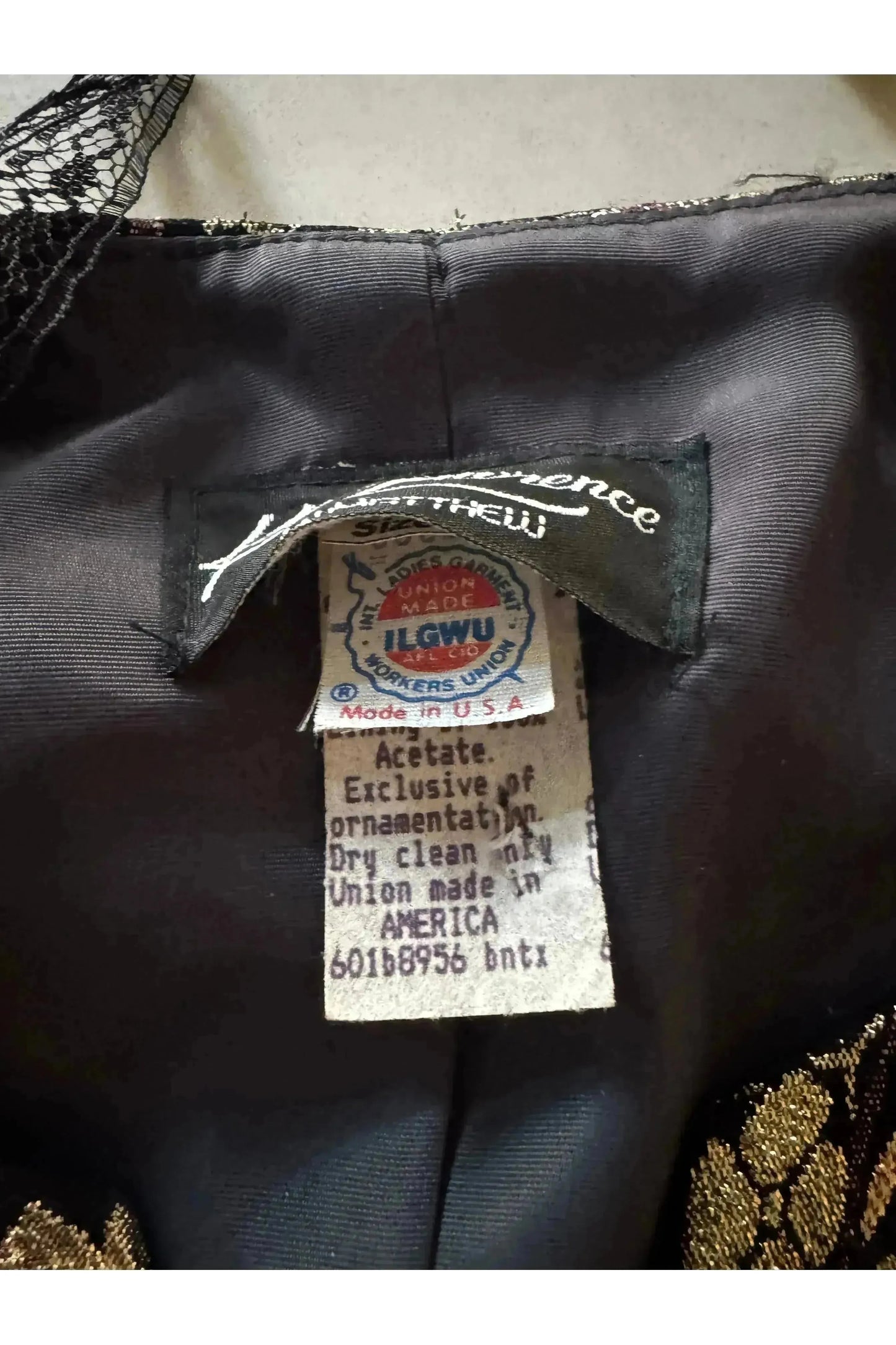 1980s Karen Lawrence Floral Brocade Jacket with Union Tags L